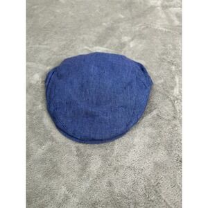 Wigens Newsboy Cap Men's Size 59 Large Blue Linen Blend